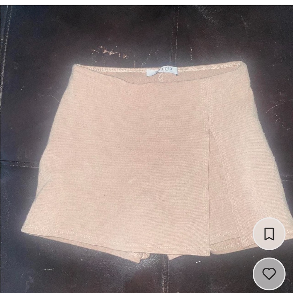 Solo de mio pink thick material skirt great for winter style in pale pink skort